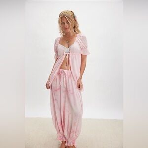 NWT Free People X Intimately Ready To Go Bloomer Pants ~Pink Combo~